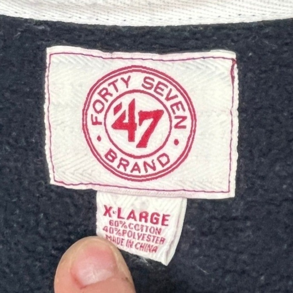 Atlanta Braves 47 Pullover Mens XL Blue Gray Colorblock Long Sleeve 1/4 Zip MLB - Picture 3 of 14